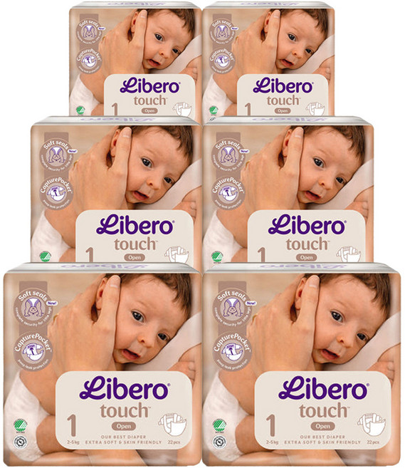 리베로 터치 밴드형 기저귀 남녀공용, 1단계, 132매