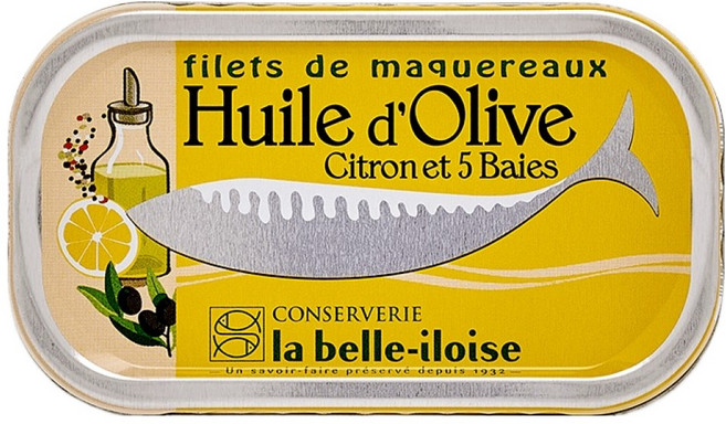 la belle-iloise 橄欖油 檸檬 5種胡椒粒醃漬鯖魚菲力, 118g, 1個
