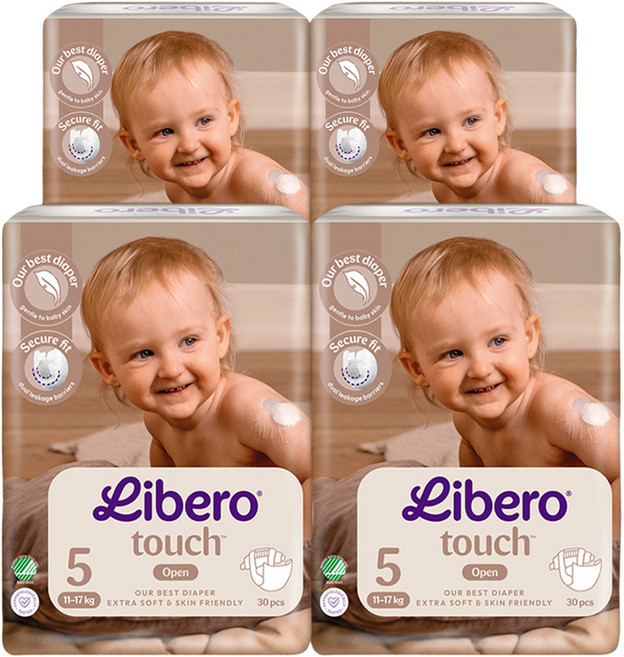 리베로 터치 밴드형 기저귀 남여공용, 5단계, 120매