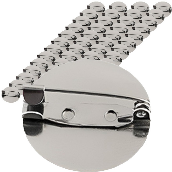 코오미 공예 원판 평핀 브로치 5W0905 20mm, 100개, 실버