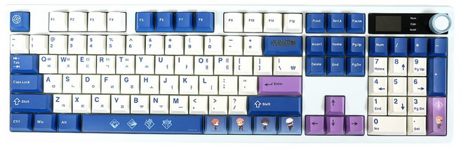 QSENN 咒術迴戰 澀谷事變 PBT 熱昇華 Cherry原廠高度 韓文鍵帽 143鍵, 混合色, 單一商品, 製造商軸