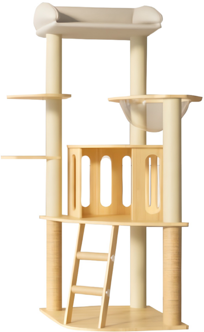SKYLIFE 貓跳台 ZM12 140cm, 原木色, 1個