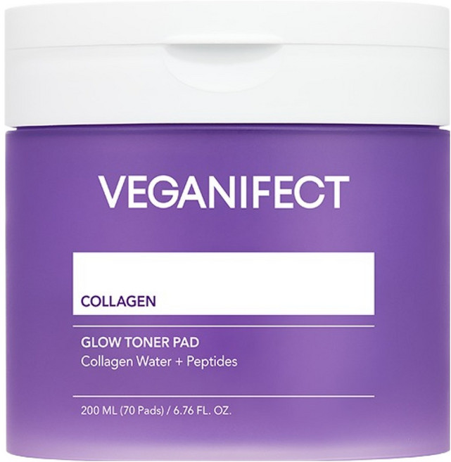 veganifect 膠原蛋白NMN爽膚棉片 200ml, 1個, 70枚入