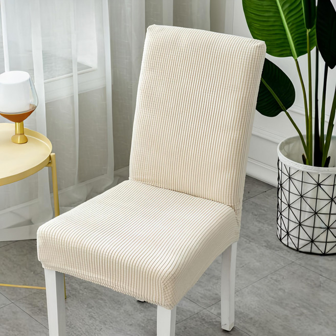 조이소홈 마모방지 식탁 의자 커버, 아이보리, 4개