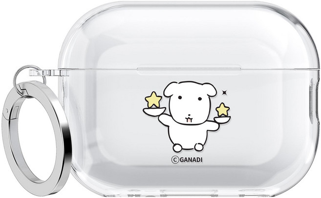 모란카노 가나디 별자리 디자인 클리어 엣지 링 TWS 에어팟 버즈 케이스 에어팟4, 천칭자리, 1개
