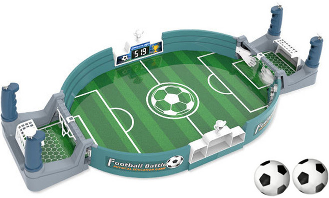 KANGAROO 핸드슬라이드 미니 테이블 2인용 축구 게임기, 그린, 1개