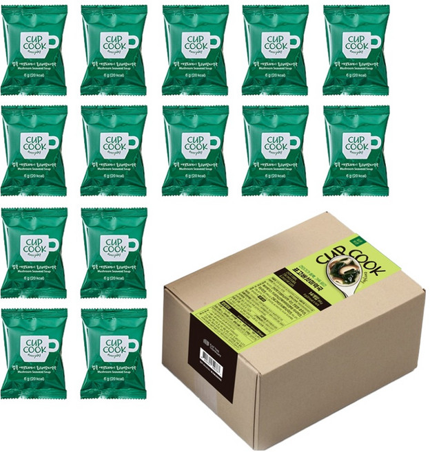 컵쿡에브리데이 표고버섯미역국 실속팩 14p, 1개, 84g