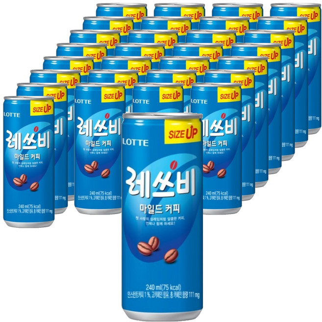 레쓰비 마일드 커피, 240ml, 30개