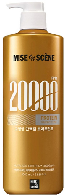 미쟝센 프로틴 테라피 클리닉 20000 단백질 고영양 약산성 헤어트리트먼트 프루티플로럴향, 1개, 1L