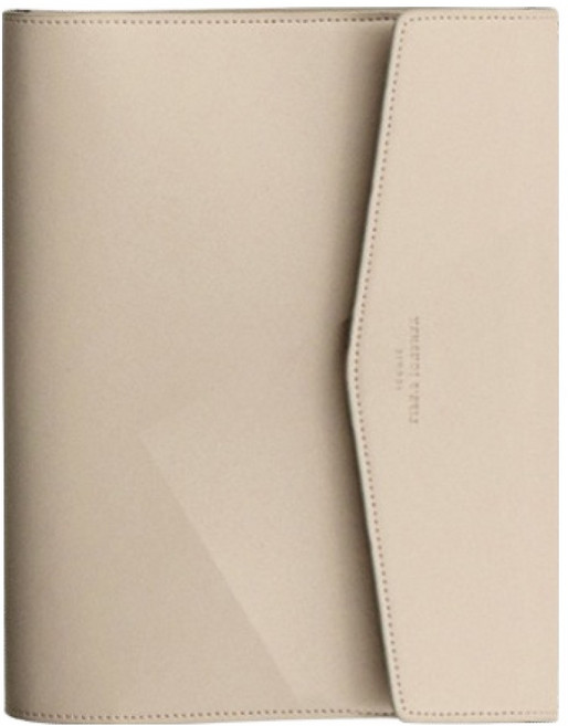 아이코닉 저니 6공 바인더 A5 오거나이저 가죽 커버, 01 밀크 베이지, 1개