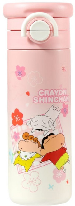 MTuTU 萌兔兔 蠟筆小新 316拾夢雙飲口保溫瓶, 粉色, 1個, 560ml