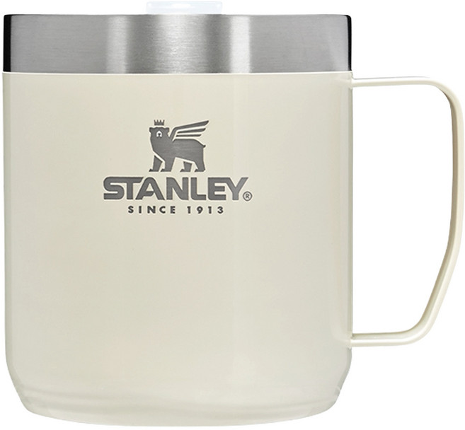 STANLEY 台灣公司貨 經典系列 不鏽鋼咖啡馬克杯, 光澤奶油白, 1個, 350ml
