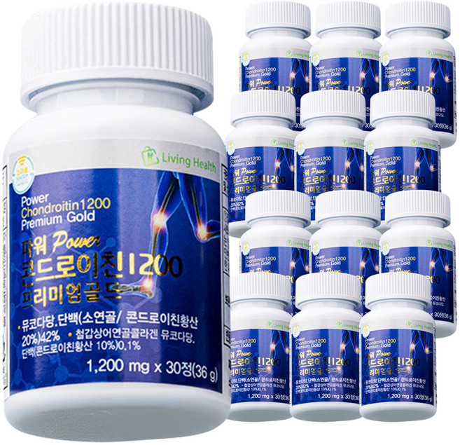 인포벨 파워 콘드로이친 1200 프리미엄 골드 뮤코다당 단백 소연골 철갑상어연골, 30정, 13개