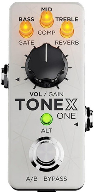 아이케이멀티미디어 톤엑스원 AI 모델링 앰프 미니 페달 이펙터, 화이트, TONEX ONE Brown Sound White Edition