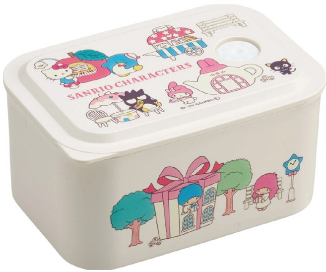 Skater 方形午餐盒 320ml PL32B, 1個, 三麗鷗 白色