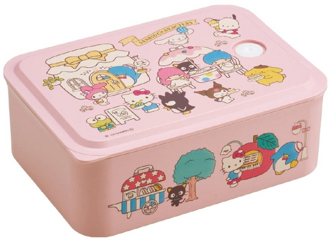 스케이터 사각 런치박스 700ml PL70B, 산리오 핑크, 1개