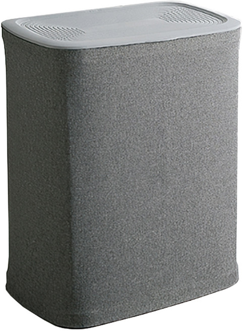 上手家居 雙格可提手洗衣籃 90L 髒衣籃/分隔洗衣籃/污衣籃/分類洗衣籃/分類髒衣籃, 灰色