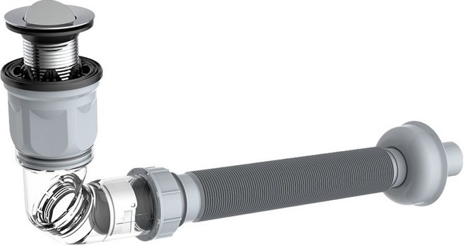 대림바스 회전형 폽업 + 자바라 트랩 세트, 실버