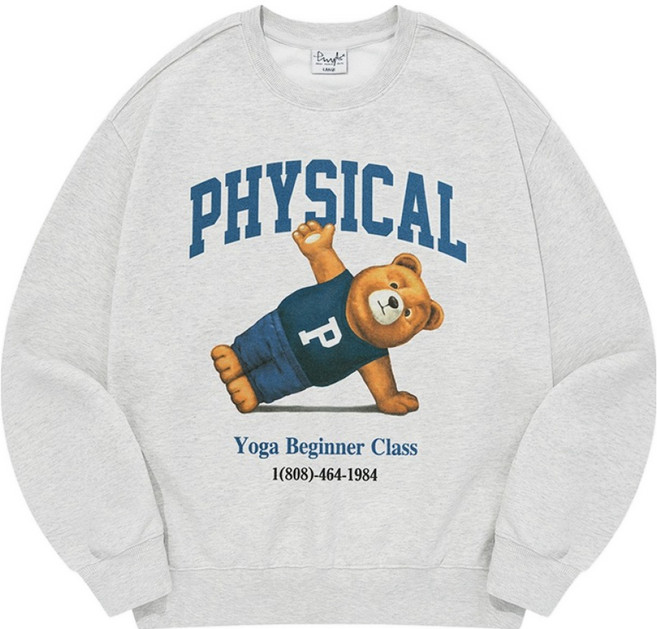 PHYSICAL DEPARTMENT 男女通用瑜伽熊寬鬆版型運動衫