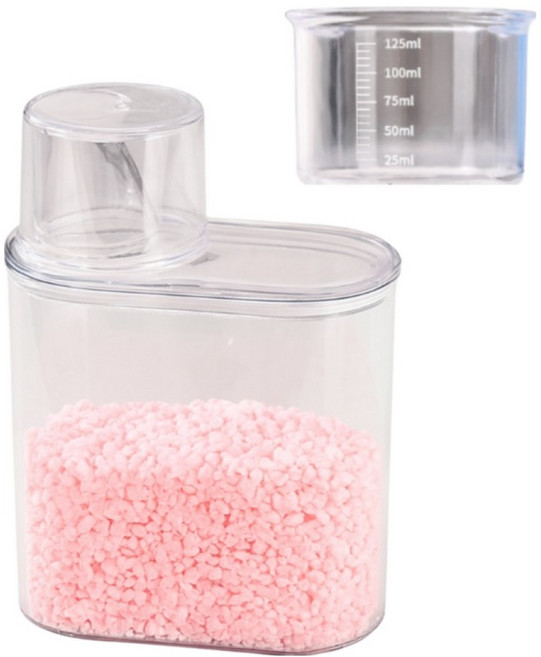 오템 눈금 세제 소분 용기 1L, 투명, 1개