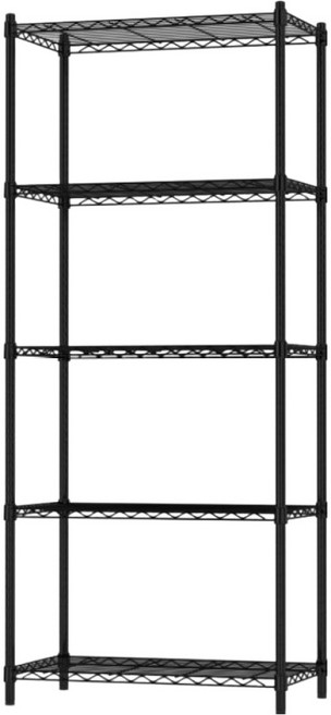 KI WISH 居家生活 輕型五層置物架, 質感黑, 5層