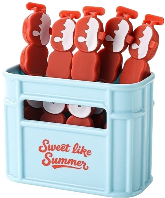 코스넬 냉장고 자석 수납형 밀봉집게 세트, 블루