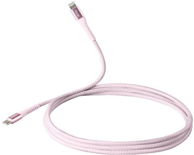 Riivan USB-C-Lightning 快充傳輸線, 粉色, 1個, 1.5m