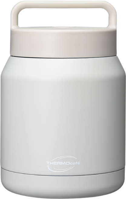 THERMOcafe 凱菲 不銹鋼真空保溫食物罐 TCHF-650-LGY, 凝脂灰, 1個, 650ml