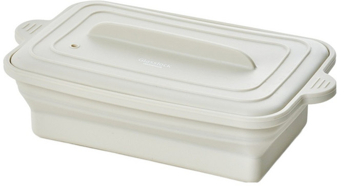 글라스락 폴딩 실리콘 찜기 S, 아몬드밀크, 1개