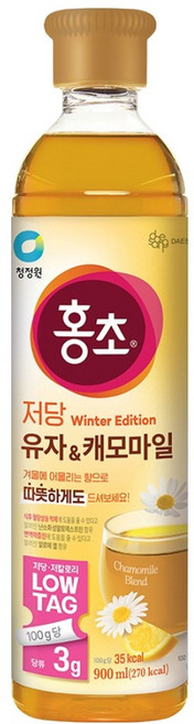 홍초 저당 유자 & 캐모마일, 900ml, 1개