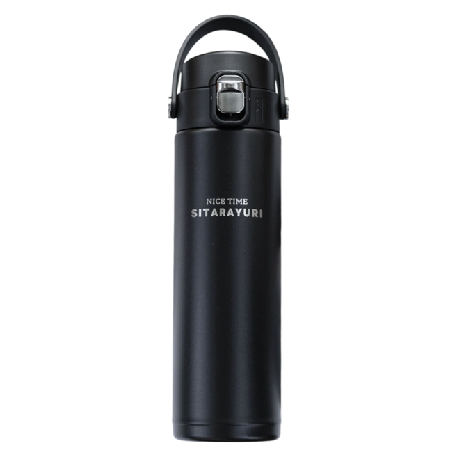 Sitarayuri 手提彈跳保溫瓶 ZF-079, 黑色, 1個, 500ml