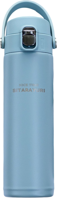 Sitarayuri 手提彈跳保溫瓶 ZF-079, 藍色, 1個, 500ml
