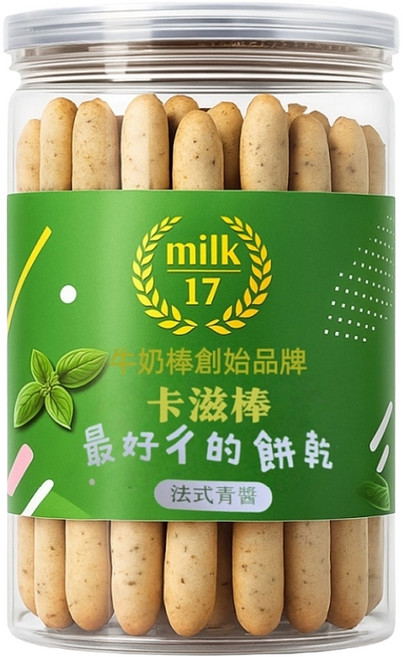 純新 Milk17 卡滋棒 法式青醬口味, 150g, 1個
