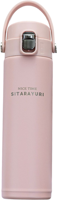 Sitarayuri 手提彈跳保溫瓶 ZF-079, 粉色, 1個, 500ml