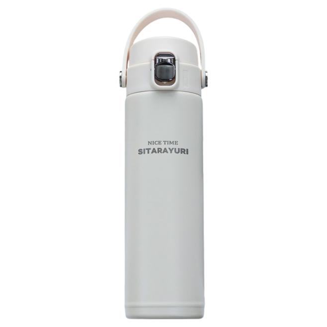 Sitarayuri 手提彈跳保溫瓶 ZF-079, 白色, 1個, 500ml
