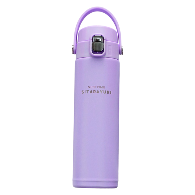 Sitarayuri 手提彈跳保溫瓶 ZF-079, 紫色, 1個, 500ml