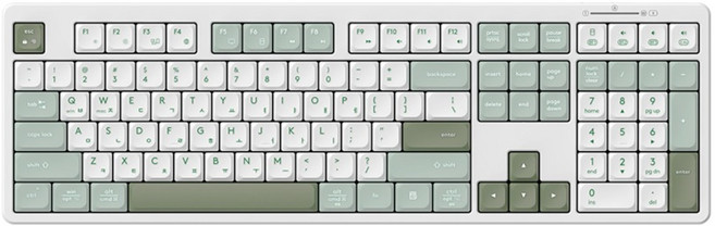 프리플로우 멀티페어링 저소음 유무선 블루투스 펜타그래프 키보드, 말차라떼, Archon AK39, 제조사축