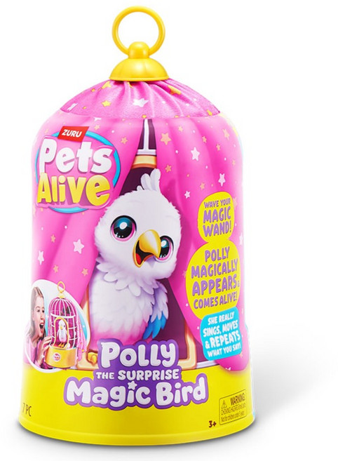펫츠얼라이브 매직버드폴리 따라 말하는 새 장난감, 혼합색상, 1개