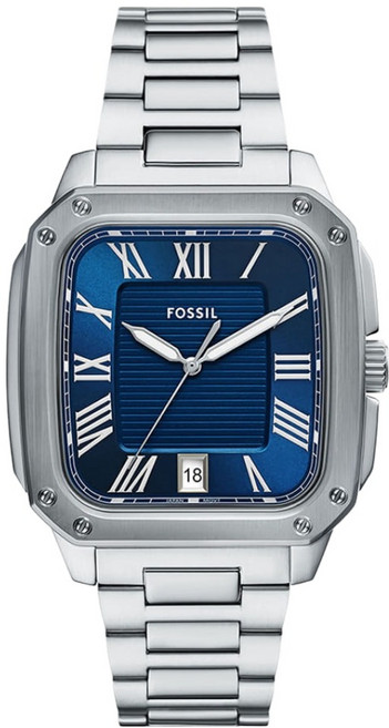 FOSSIL 男士 Crosby 方形金屬手錶 FS6121