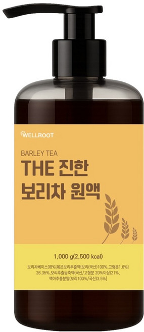 웰루트 THE 진한 보리차 원액, 1개, 1kg