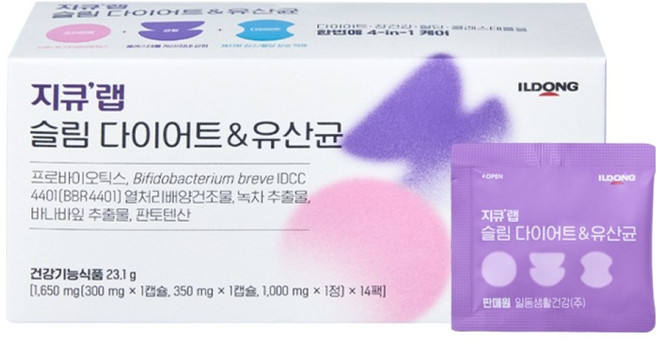 지큐랩 슬림 다이어트 & 유산균 14p, 23.1g, 1개