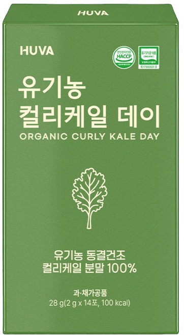 휴바 유기농 컬리케일 데이 분말, 28g, 1개