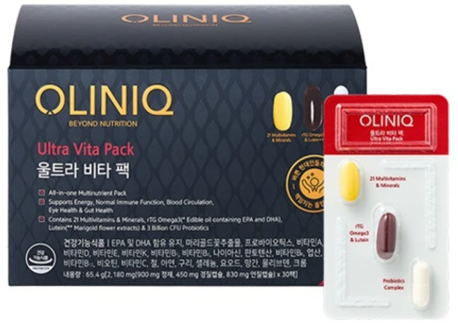 올리닉 울트라 비타팩, 65.4g, 1개 - 쿠팡