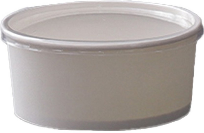 A-ZOO GOOD PACKAGE 白色紙容器 + 透明蓋組合, 25套