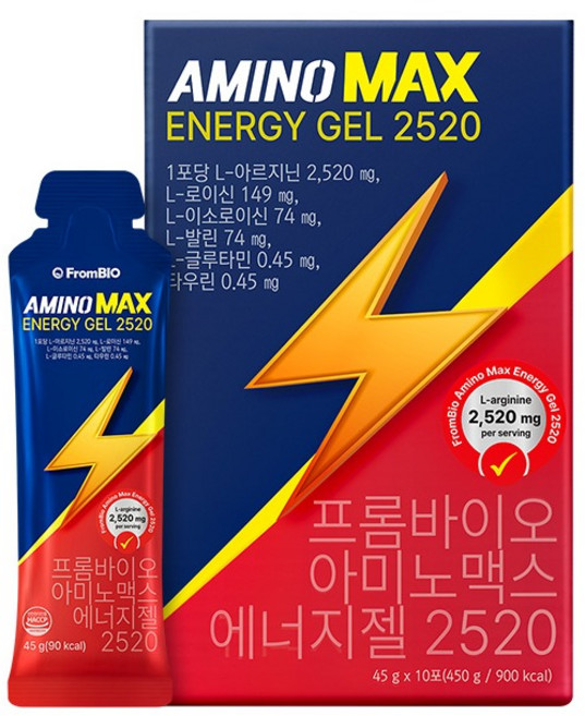 FromBIO Amino Max 能量膠 2520 10入, 45g, 1個