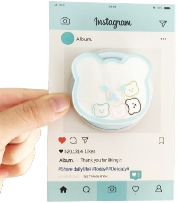 케이스틱 곰돌이 쉐이커 맥세이프 스마트톡, 블루, 1개