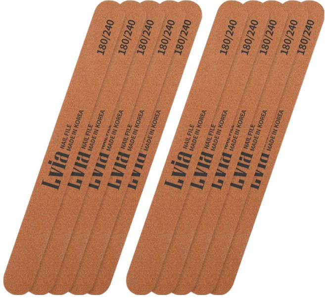 엘비아 네일 우드파일 180/240그릿, 10개, 가넷