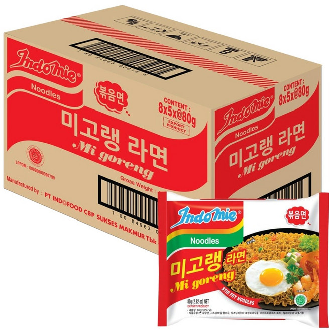 인도미 미고랭 라면 80g, 40개