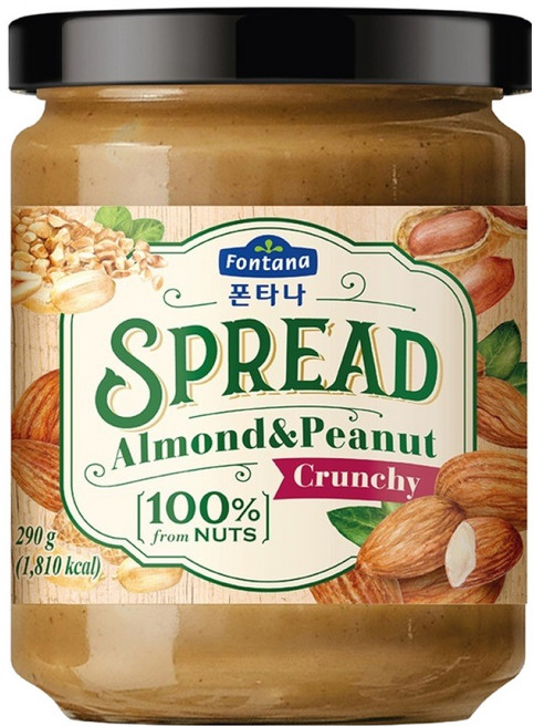 폰타나 스프레드 아몬드 앤 피넛, 290g, 1개
