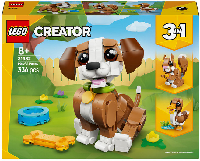 레고 크리에이터 31382 귀여운 동물들 강아지 31382, 혼합색상, 1개